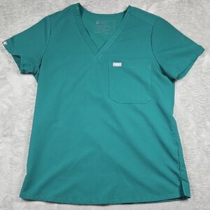 Figs Hunter Green Catarina Scrub Top